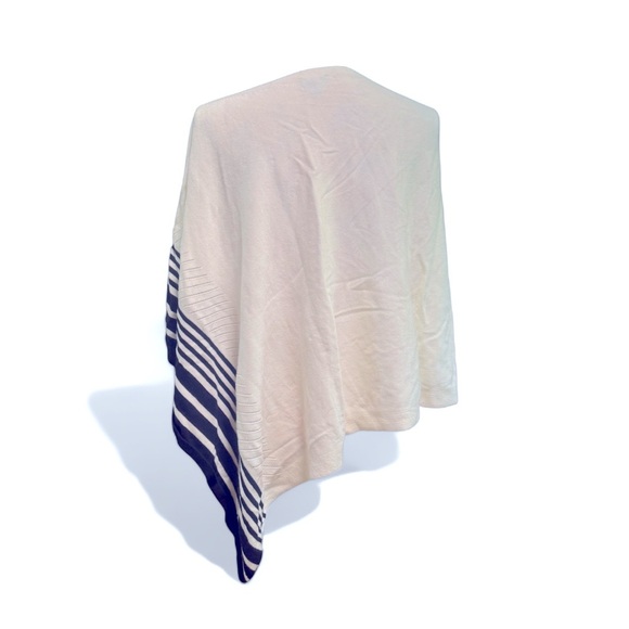 Talbots Poncho Sweater with side Striped - Picture 3 of 3